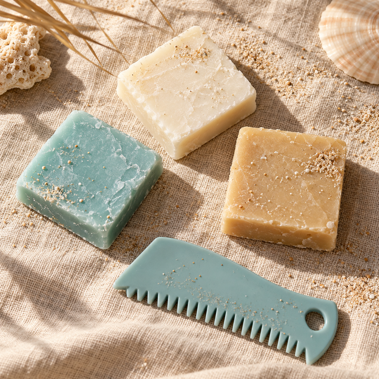 Blue Horizon Wax Kit, original product visual generated for Blue Horizon Surf Shop